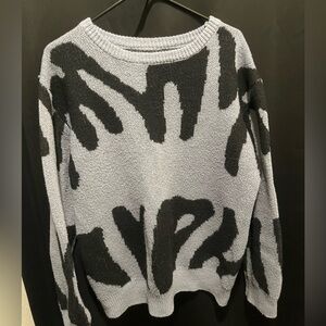 Stylish Black and Gray Women's Sweater
